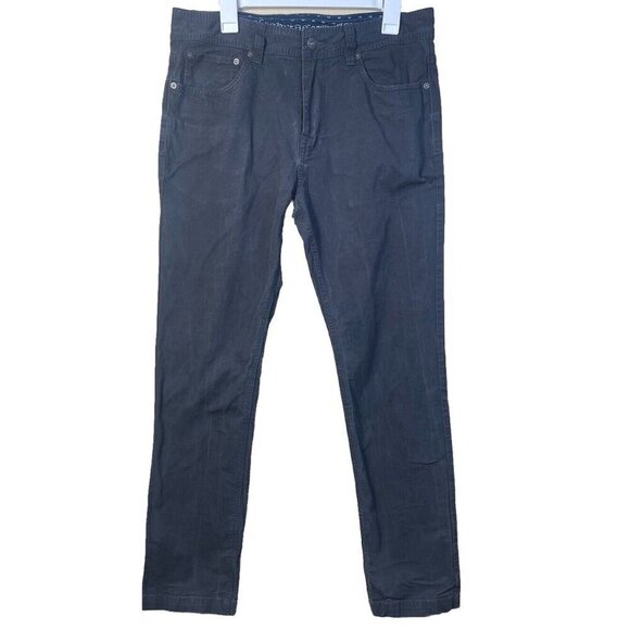 Prana Pants Men's 34 X 32 ACTUAL 35 X 31 Tucson Slim Fit M4TU32314 Gray Canvas - Picture 1 of 11